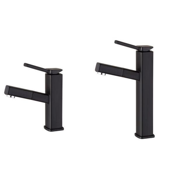 loft black basin tap